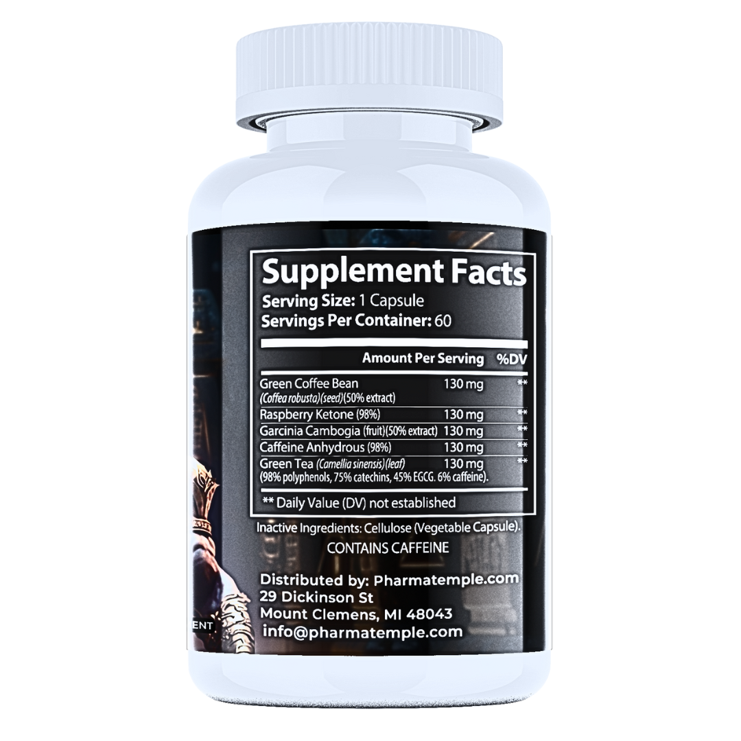 Ra's Fat Incinerator: Powerful weight loss supplement with green coffee bean, raspberry ketones, and garcinia cambogia for safe, effective results.